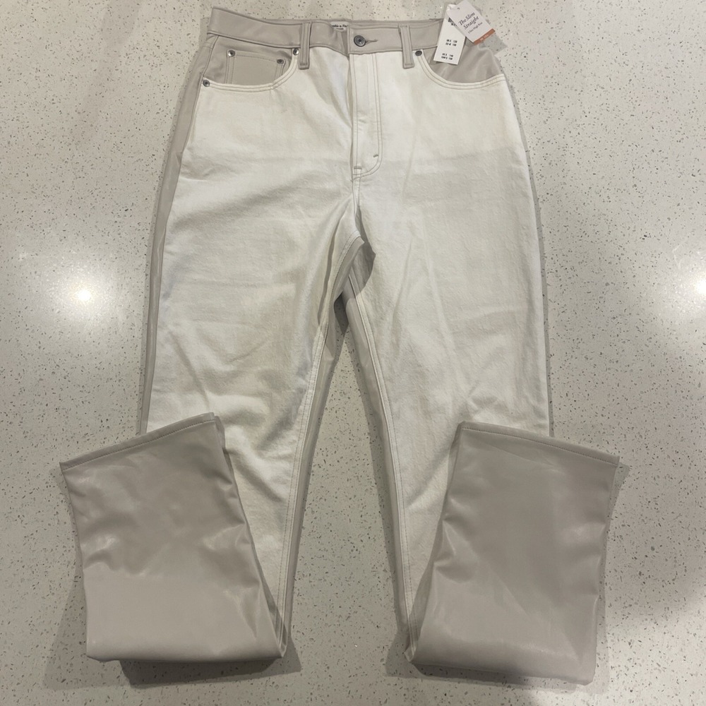 NWT Abercrombie‎ & Fitch The 90' Straight Ultra High Rise Pants Size 30 10xl